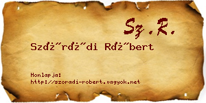 Szórádi Róbert névjegykártya